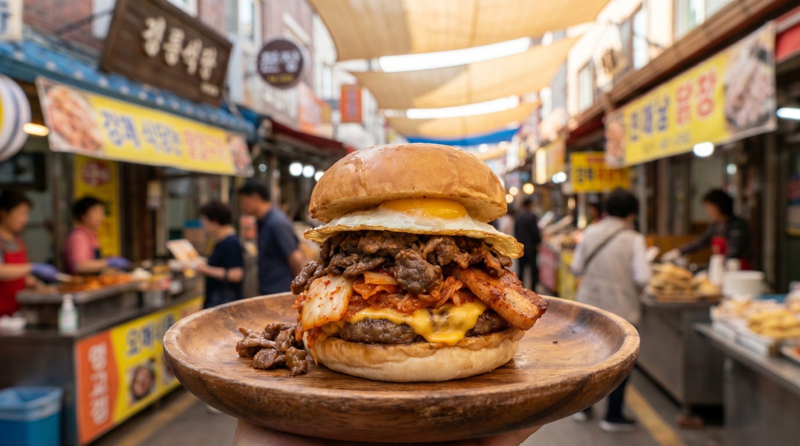강릉 중앙시장 근처의 맛있는 수제버거 비주얼
